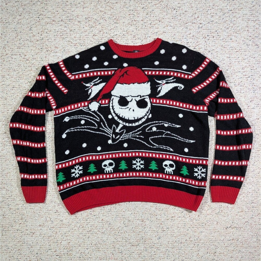 Nightmare Before Christmas Sweater Ugly Mens 3XL Jack Skellington/Zero Disney